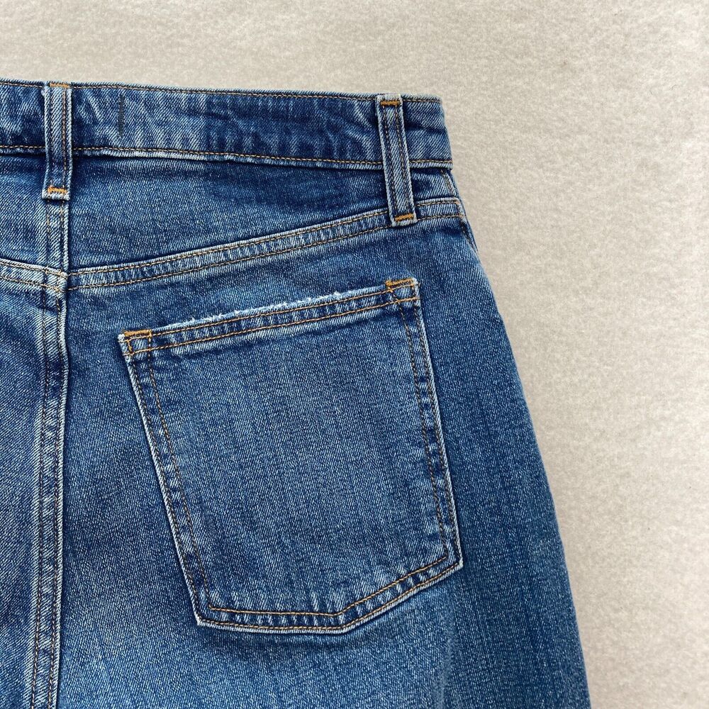 Abercrombie & Fitch Curve Love Mom Jeans Women's 28/6 High Rise Blue Distressed - Picture 12 of 13